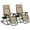 Beige, variant on Outdoor Sofa, 2 Pieces Outdoor Rocking Chairs, Foldable Reclining Zero Gravity Lounge Rocker with Pillow, Cup & Phone Holder, Combo Design with Folding Legs, Beige, Beige Patio Furniture