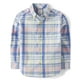 thumbnail image 1 of Camisa Gymboree para niños pequeños de manga larga con botones, azul, jeans 2T, 1 of 3