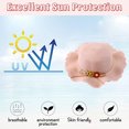 thumbnail image 4 of Sombrero de 52-54cm de circunferencia, sombrero para el sol para niños, protector solar, sombrero de paja de ala ancha, conjunto de sombrero y bolsa de paja para vacaciones de verano para niños, 4 of 6
