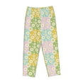 thumbnail image 6 of Uemuo Daisies Flowers Pattern Women's Wide Leg Palazzo Lounge Pants with Pockets Light Weight Loose Comfy Casual Pajama Pants-X-Large, 6 of 9