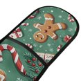 thumbnail image 4 of Yayeee Double Oven Mitt Kitchen Heat Resistant Baking 35" x7" Quilted Glove, Christmas Gingerbread, 4 of 6