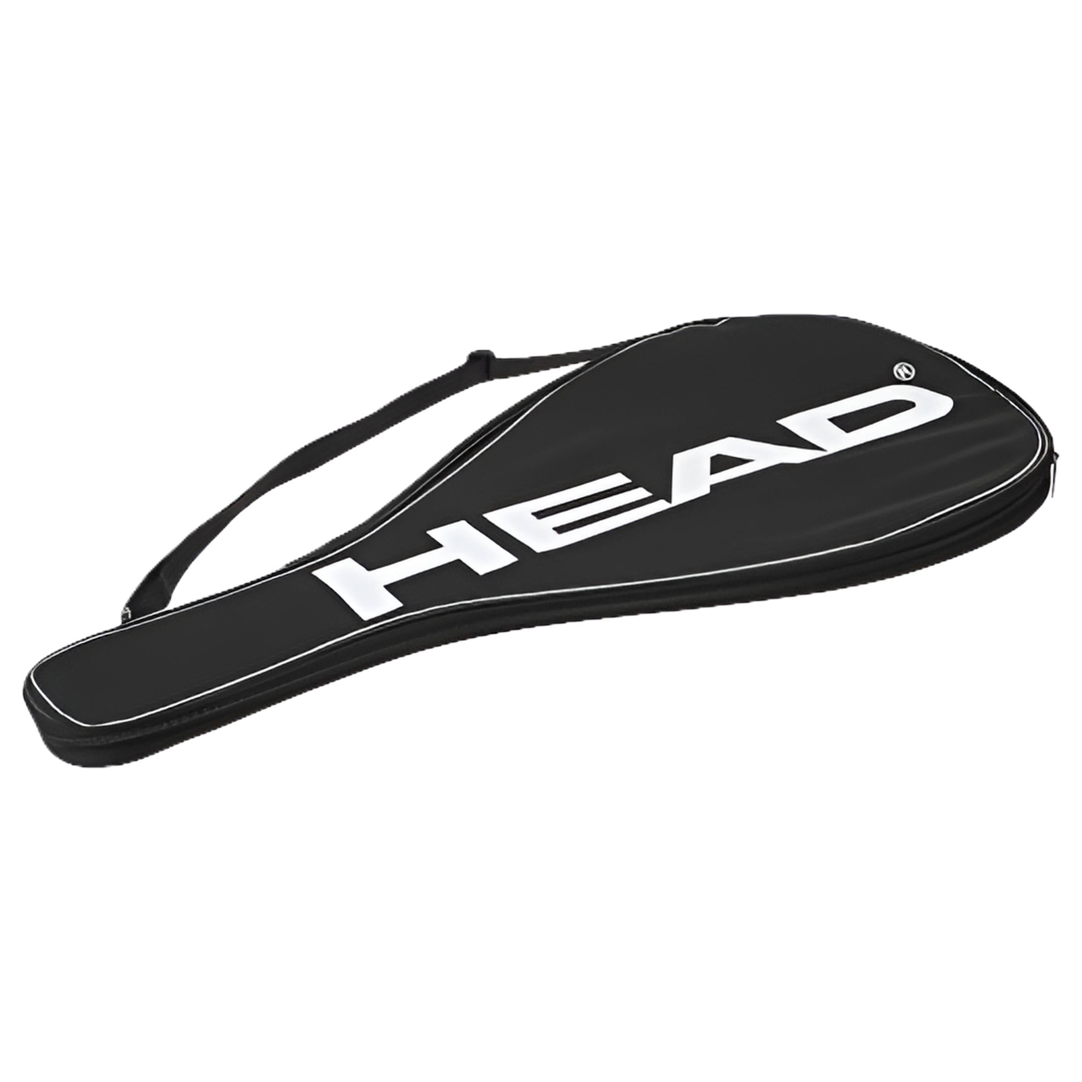 HEAD Tennis Racquet Cover Bag - Lightweight Padded Racket Carrying Bag w/ Adjustable Shoulder Strap,Black / White, 1 Racket