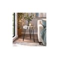 thumbnail image 4 of DecMode 19" x 26" Gray Magnesium Oxide Tree Trunk Accent Table with Black Metal Hairpin Legs, 1-Piece, 4 of 15