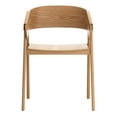 thumbnail image 4 of !nspire Mid-Century Modern Solid Wood & Oak Veneer Dining Chair, Set of 2-Color:Natural, 4 of 6
