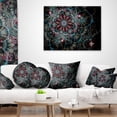 thumbnail image 3 of Designart Fractal Flower in Dark Blue Digital Art - Floral Throw Pillow - 16x16, 3 of 4