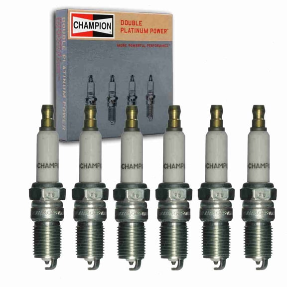 6 pc Champion Double Platinum Spark Plugs compatible with Ford Ranger 4.0L V6 1996-2000