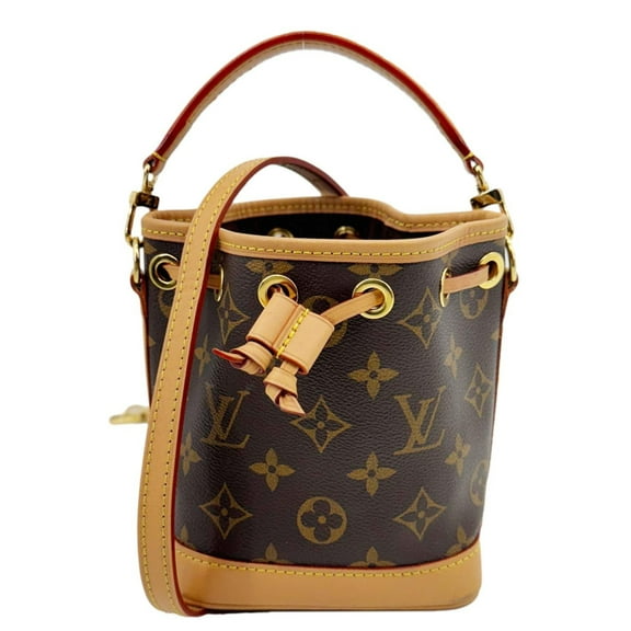 Pre-Owned Louis Vuitton Nano Noe Monogram Canvas Crossbody Bag Brown