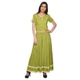 thumbnail image 1 of Moomaya Ensemble Palazzo Ample et Crop Top Robe Ethnique Imprimée Santon pour Femmes, 1 of 1