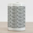 thumbnail image 2 of Steampunk Ceramic Toothbrush Holder, Abstract Design of the Grey Toned Gears Working in Harmony Conceptual Image, Decorative Versatile Countertop for Bathroom, 4.5" X 2.7", Grey and White, 2 of 4