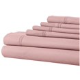 thumbnail image 2 of Benjara BM231597 Mesa 1200 Thread Count Double Hole Hem Queen Sheet Set, Pink - 6 Piece, 2 of 5