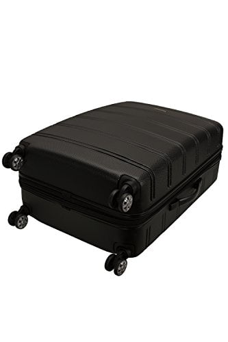 Rockland 12.00" Adult Hardside Spinner Expandable Luggage, Black