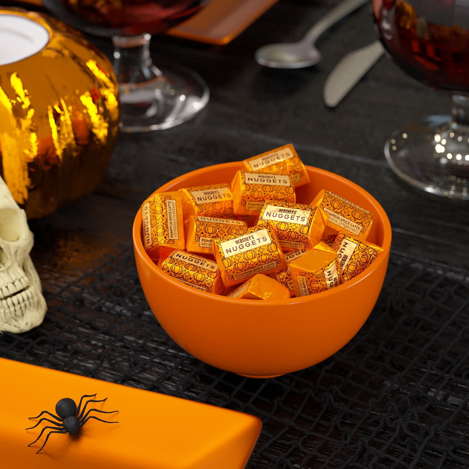 Hershey's Nuggets Pumpkin Spice Latte Flavored Halloween Candy, Bag 8 oz