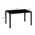 Ktaxon Modern Metal Dining Dinner Table for 4, Rectangular Tempered
