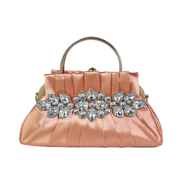 Bolso De Embrague De Noche Bolso de mano de noche para mujer con cadena de diamantes de imitación brillante para fiesta de cóctel (champán) Ehuebsd Para Estrenar