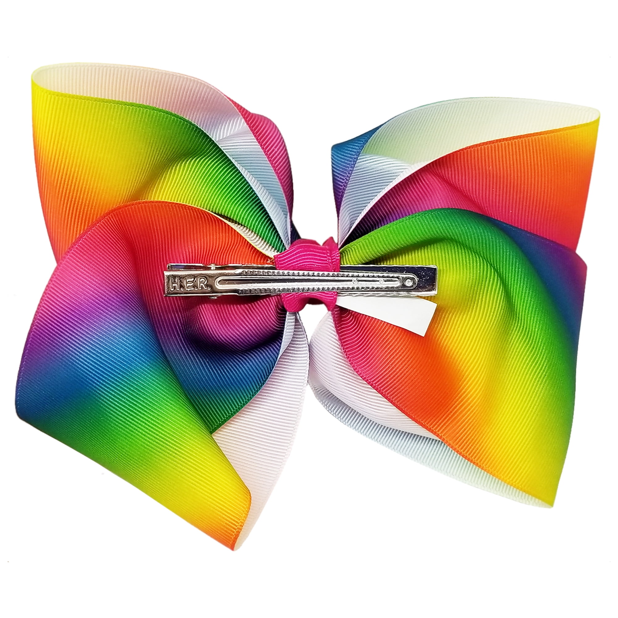 Large Cheer Hair Bow (Rainbow)