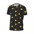 thumbnail image 5 of T Shirt For Men Gold Stars Print Cute Star Harajuku Sports Short Sleeve Fast Dry Tops Beach Vintage, 5 of 7
