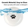 thumbnail image 3 of Ceramic Cat Bowl with Metal Stand Raised Cat Bowls Elevated Kitten Dish Pet Food and Water Feeding Station for Indoor Kitty Puppy Small Dog - type:style6, 3 of 7