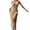 Beige, variant on Uaswgudfs Womens Halter One-Piece Swimsuit with High Slit and Floral Detail - Functional Bathing Suit for Pool or Beach Beige L