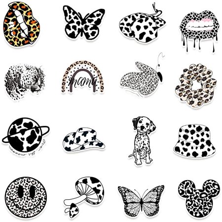 zmleve leopard print stickers aesthetic trendy decals for water bottle laptop hydroflask 50pcs waterproof cheetah print stickers pack gifts for girls teens women walmart canada