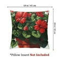 thumbnail image 4 of Soft Pillow Covers - Convenient Hidden Zipper Design - Ideal for Sofas, Chairs, and Home Decor Red Geraniums, 4 of 7