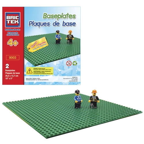 New BRICTEK Base Plates Multi Sizes Blue 17 Pieces Lego Compatible 