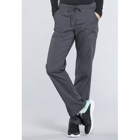 Cherokee Workwear Professionals Women's Scrubs Pant Mid Rise Straight Leg Drawstring WW160