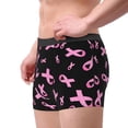 thumbnail image 2 of Lukts Breast Cancer Awareness Pattern Men's Underwear Covered Waistband Boxer Briefs-Small, 2 of 5