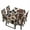 Vintage Brown Cow, variant on Xoenoiee Blue Marble Print Tablecloth Chair Cover Set, Washable Table Cloth with Parsons Chair Slipcovers Protective Set of 4 for Home Restaurant Banquet (5 PCS)