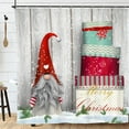 thumbnail image 2 of Christmas Shower Curtain for Bathroom Christmas Gnomes Shower Curtain Funny Santa Claus Shower Curtain Bathroom Decor 72 x 72 In, 2 of 7