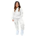thumbnail image 4 of Byoo Toddler Girls Sweatsuit Sets Solid Color Pullover Hoodie Shirt Sweatpants Outfit Sets Soft Active Kids Clothes Set, 4 of 6