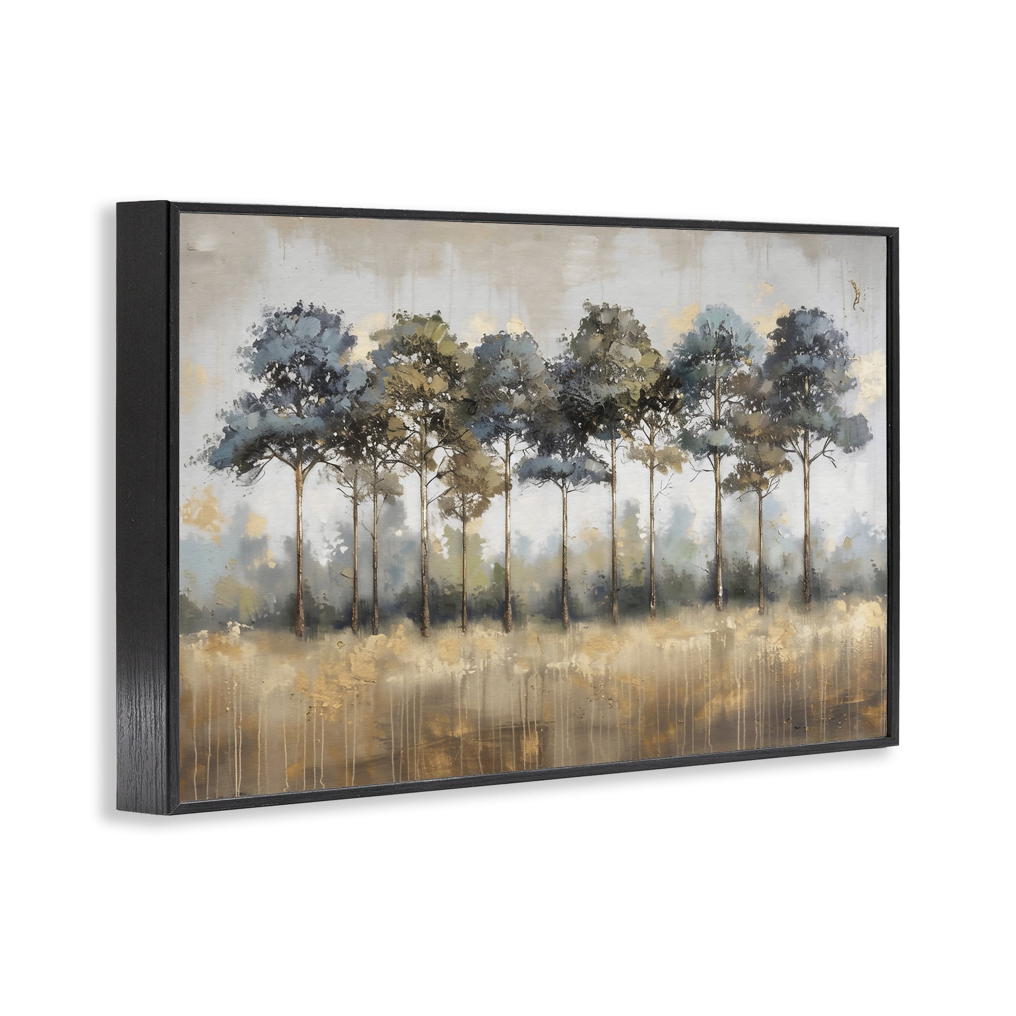 Stupell Industries Green & Blue Forest Grove Black Framed Giclee Art, design by Creative Studio