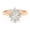 10K Rose Gold, variant on Halo Floral Style, 0.85 Carat (Ctw) Oval And Round Lab Created Moissanite Engagement Ring For Women In 14k White Gold Over Sterling Silver | VVS1 Quality Ring Size-7.5