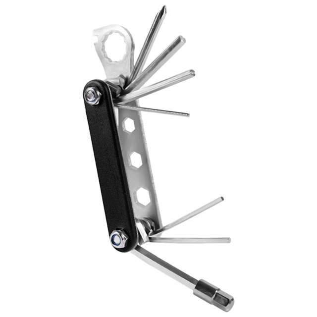 CSChome All-in-one Bicycle Tool Bicycle Repair Tool Kit All-in-One Foldable Spoke Wrench Tire Repair Tool Chain Cutter Screwdriver Mountain Road Bike