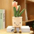 thumbnail image 3 of EasyLife Cute Simulation Small Flower Doll Decoration Living Room Tulip- Bouquet Plush Toy Doll Doll Girl Heart Cute Tulip- Flower Succulent Hug- Plush, 3 of 3