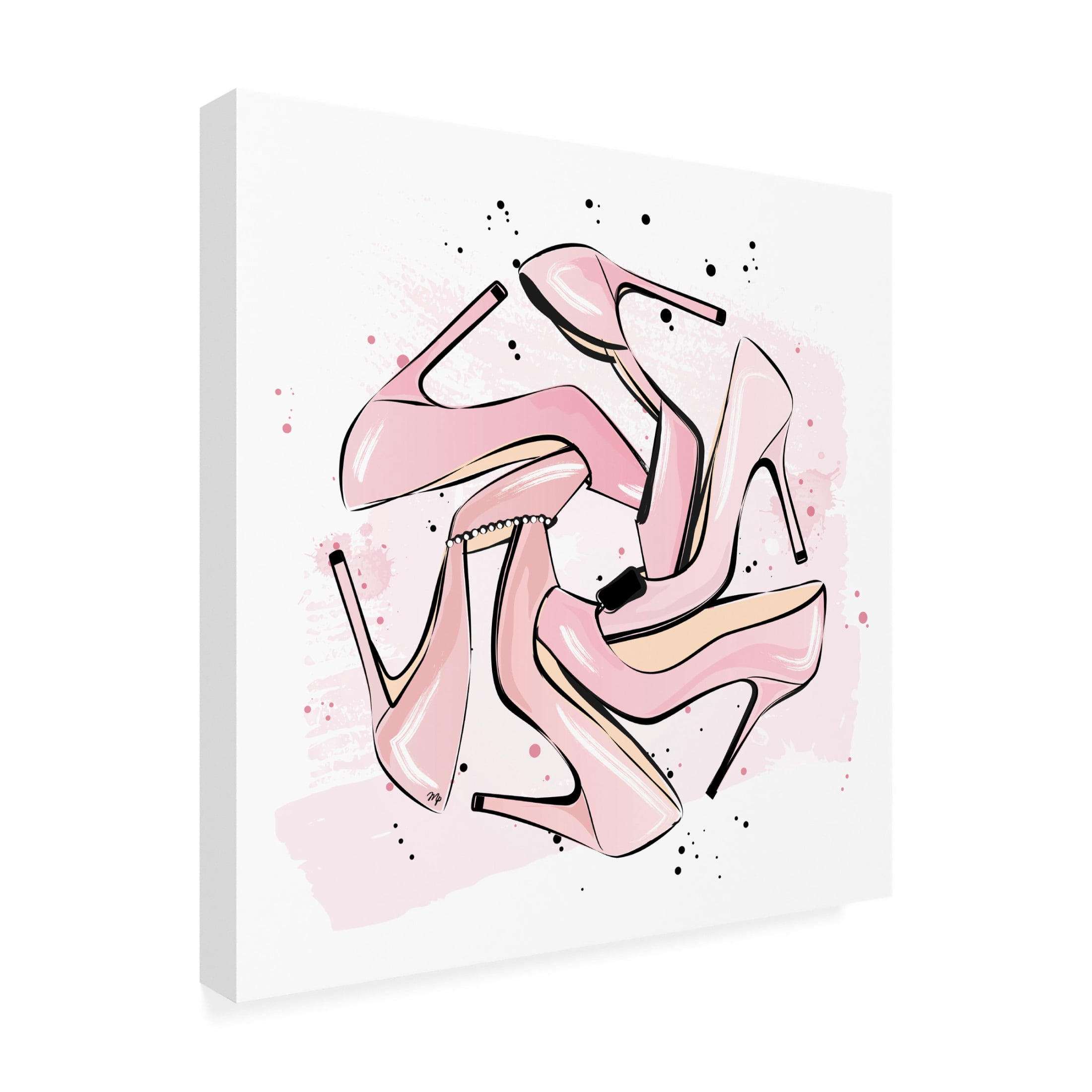 Trademark Fine Art Martina Pink Heels Canvas Wall Art