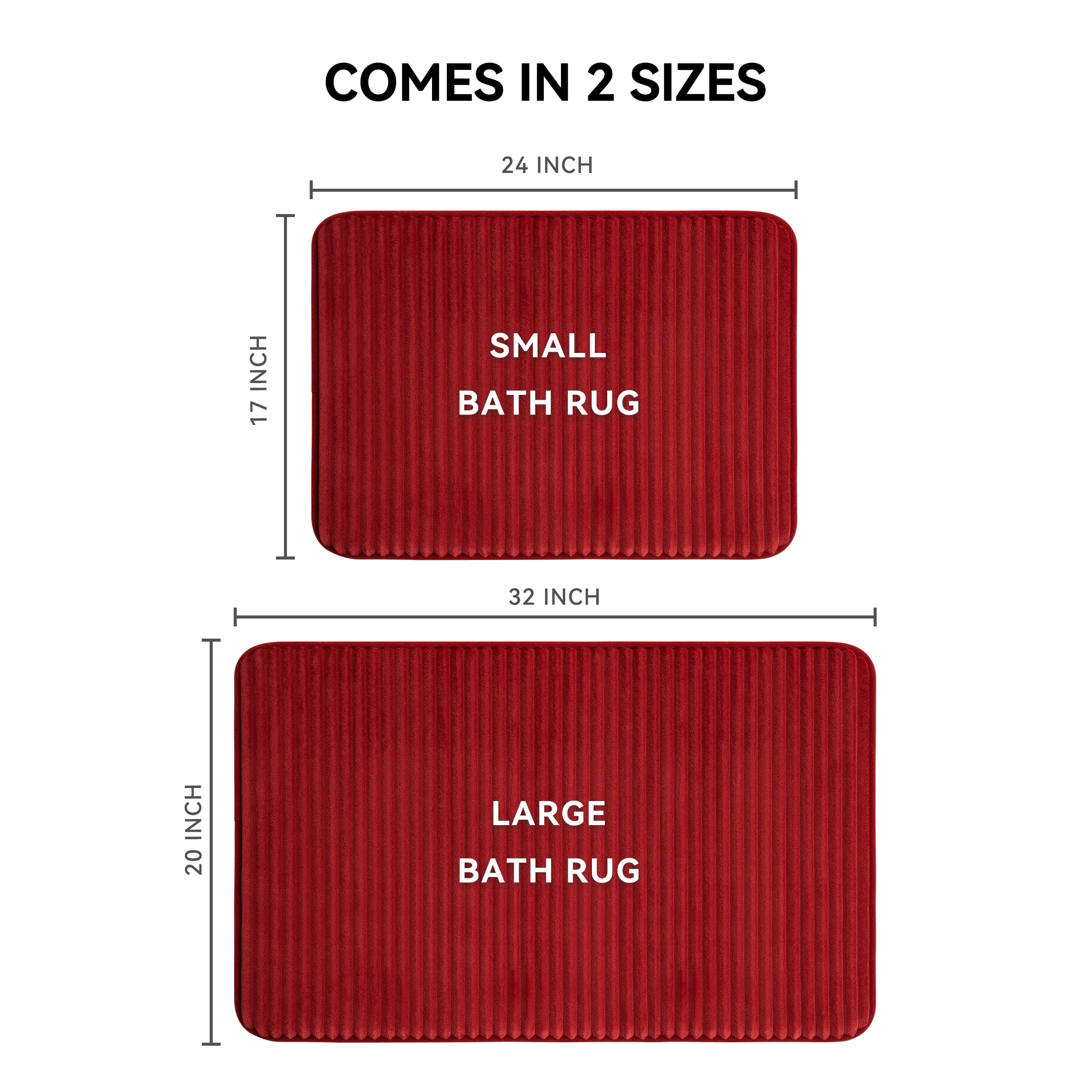 Mainstays Red Performance Foam 20"x 32" Bath Rug