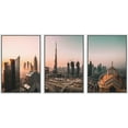 thumbnail image 1 of PixonSign Framed Canvas Print Wall Art Set Futuristic Skyscraper Dusk Sunset Cityscape Urban Architecture Photography Realism Scenic Landscape Decorative Colorful for Bedroom - 16"x24"x3 White, 1 of 5