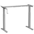 thumbnail image 1 of Giantex Crank Height Adjustable Standing Desk Frame, Manual Hand Crank Workstation Base, Ergonomic Sit to Stand Base w/ Foldable Crank Handle, Hook, Cable Management Rack, Grey, 1 of 8