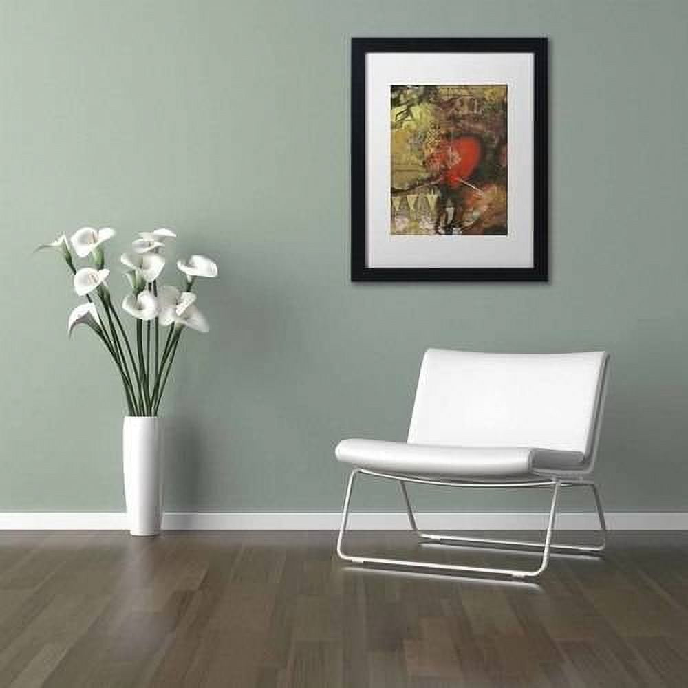 Trademark Fine Art 'Heart' Canvas Art by Nick Bantock, White Matte, Black Frame
