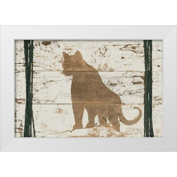 Murdock, Ramona 14x11 White Modern Wood Framed Museum Art Print Titled - Cougar in Reverse