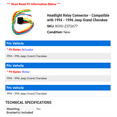 thumbnail image 2 of Headlight Relay Connector - Compatible with 1994 - 1996 Jeep Grand Cherokee 1995, 2 of 2