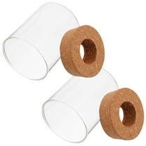 WHAMVOX Durable Clear Glass Terrarium Jar with Cork for Home Office Decoration Ideal for Small Plants 250ml