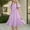 Purple, variant on BRGZLK Girl's Summer Dress Cute Solid Short Sleeve Round Neck Waist Cinched Dress Princess Dress A-Line Casual Swing Midi Dress Pink 14-15 Years