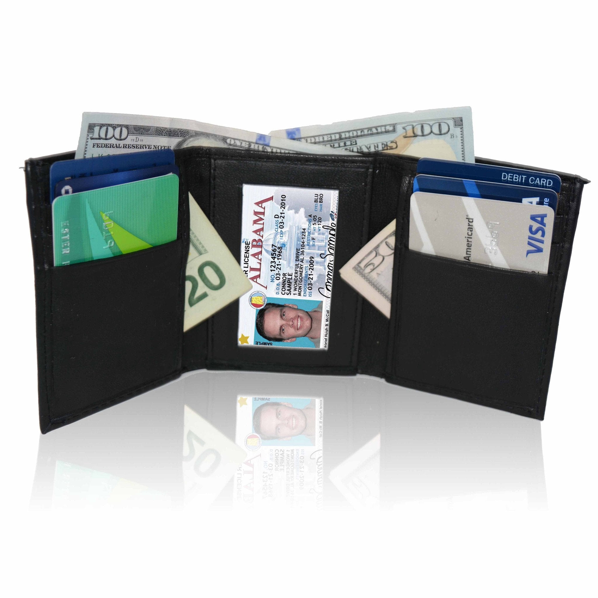 Men's Mustard Yellow RFID Blocking Leather Trifold Wallet - Slim & Premium With Multiple Card Slots