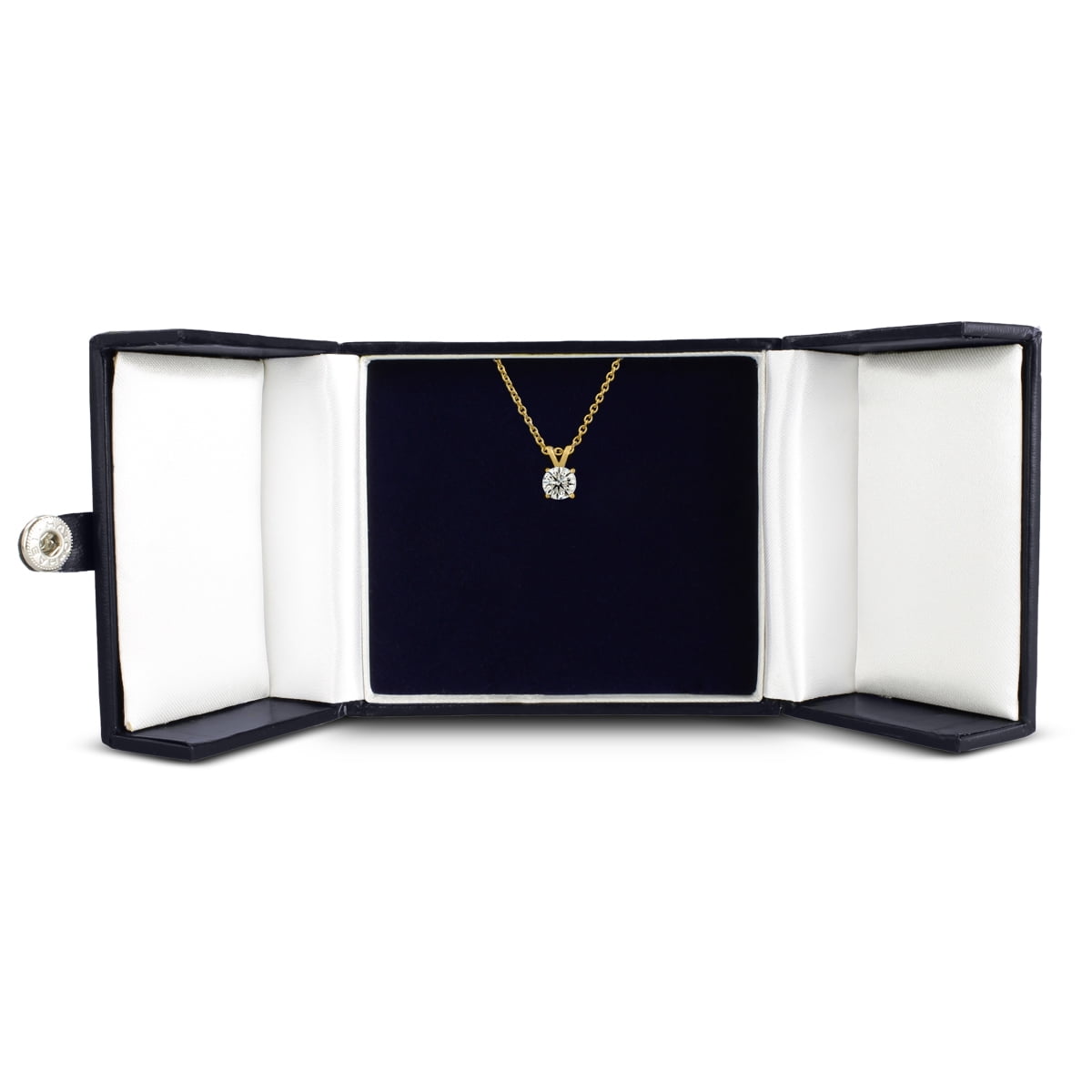 SuperJeweler Nearly 1/2 Carat Diamond Solitaire Necklace in 14 Karat Yellow Gold for Women