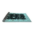 thumbnail image 2 of Ahgly Company Indoor Round Oriental Light Blue Industrial Area Rugs, 8' Round, 2 of 4