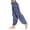 Blue, variant on Women Leggings Tummy Control Bloomers Baggy Loose Casual Yoga Pants,Black,2XL