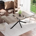 thumbnail image 3 of Noble House 55.11" - 70.86" Retro Rectangular Extendable Dining Table with Hidden Storage,Grey, 3 of 10