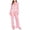 Pink#valentines pajamas for women, variant on Valentine's Day 2 Piece Pajamas Set Women Button Down Shirt and Pants Faux Fur Trim Long Sleeve Sleepwear Lounge Set Red S