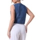 thumbnail image 3 of CHAQUETA DE JEANS SIN MANGAS PARA MUJER INSPIRADA CHIC, CON ESCOTE EN V Y BOTONES, VESTIDO DE DENIM CORTO M AZUL, 3 of 6